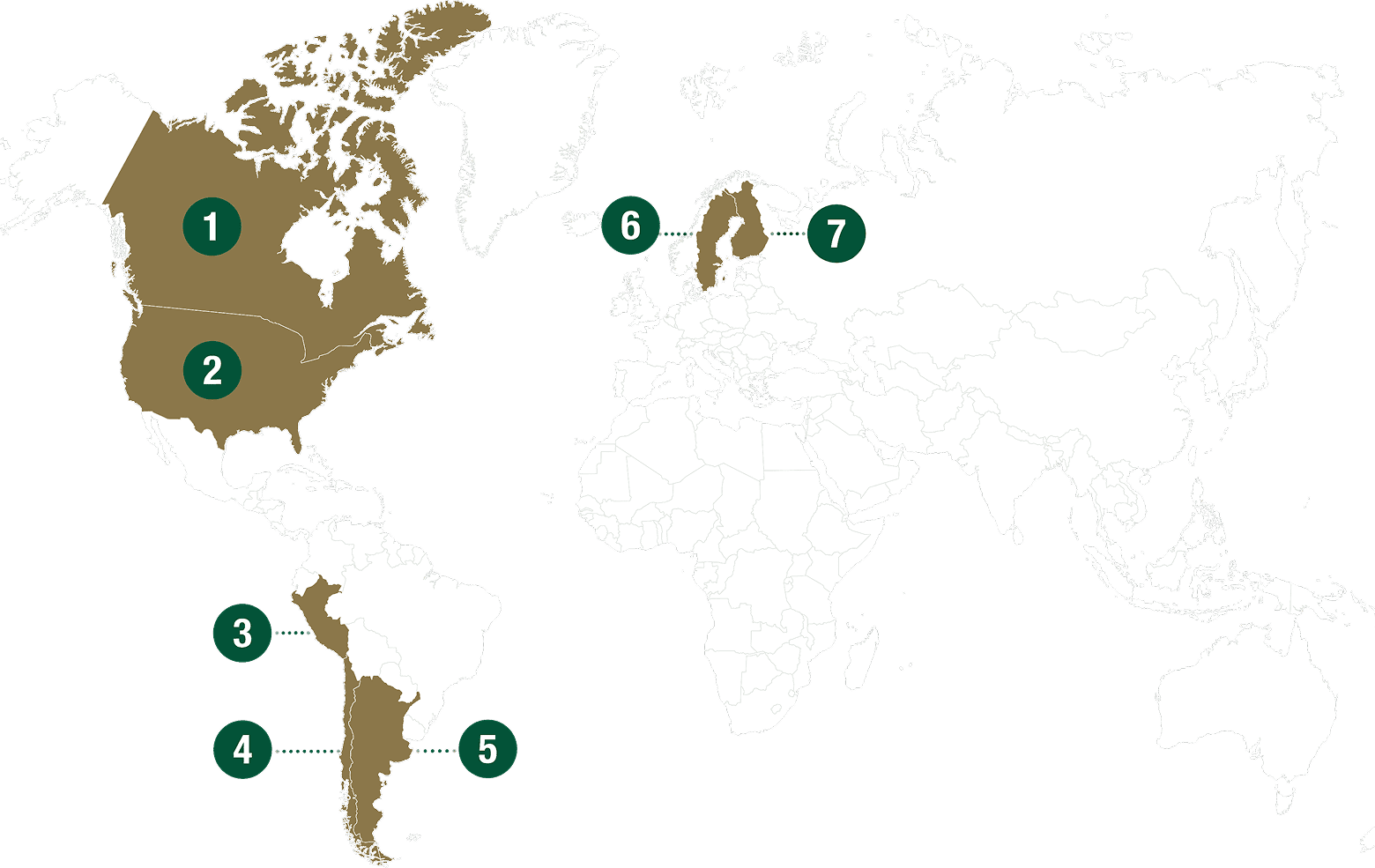 Herkunftsländer des Minengolds von Rolex 