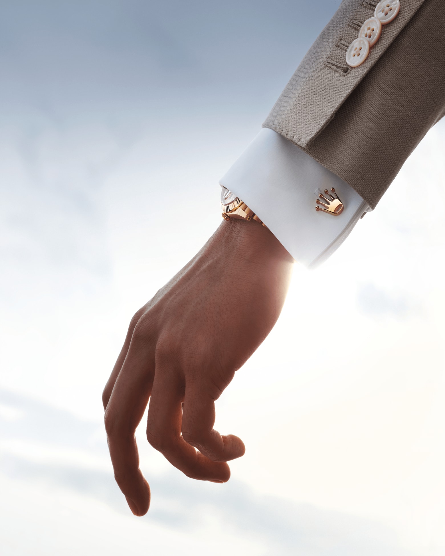 Manschettenknöpfe am Hemd