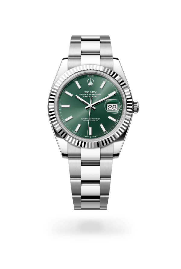Rolex Datejust 41 Green Ombré Baton Dial – Oyster