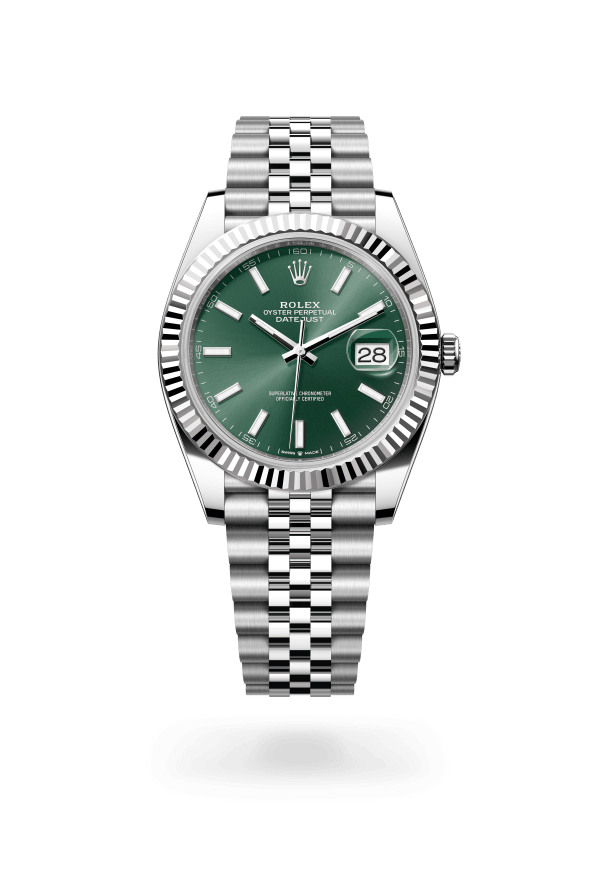 Rolex Datejust 41 Green Ombré Baton Dial – Jubilee