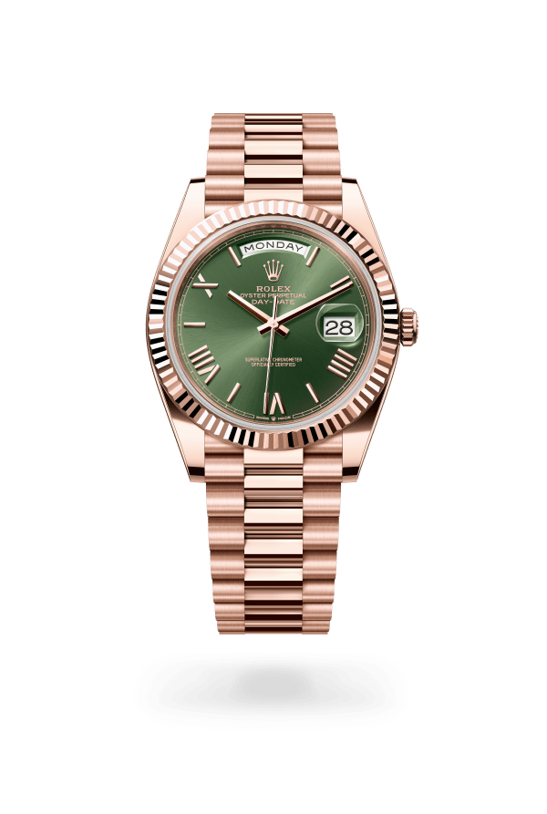 Rolex Day-Date 40 Rose Gold Olive RBR 228235