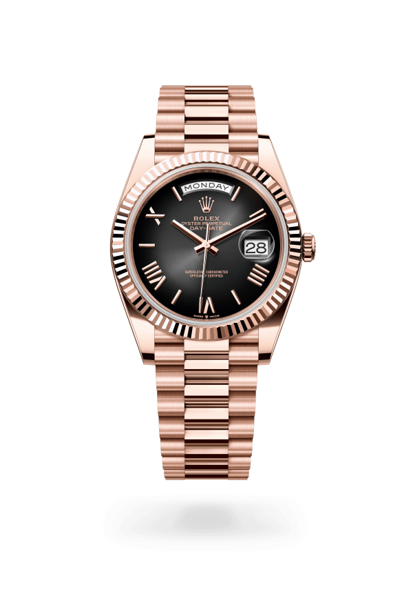 Rolex Day-Date 40 Rose Gold Chocolate Motif RBR 228235