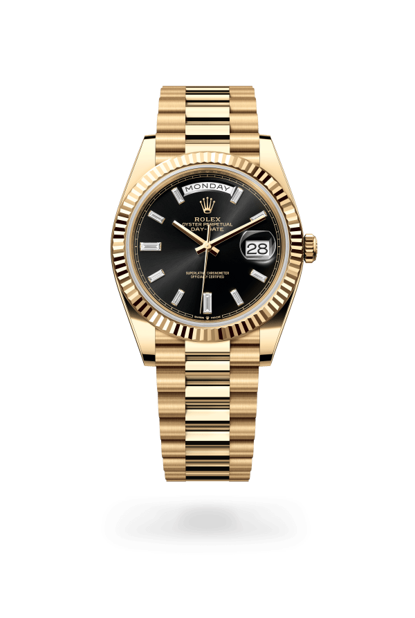 Rolex Day-Date 40 Yellow Gold Silver Anniversary RBR 228238