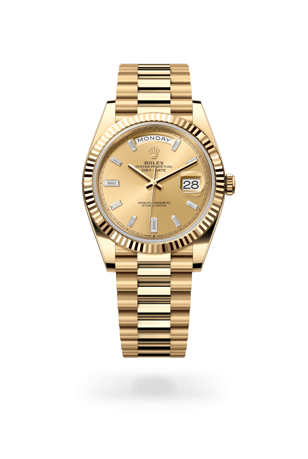 Rolex Day-Date 40 Yellow Gold Onyx RBR 228238