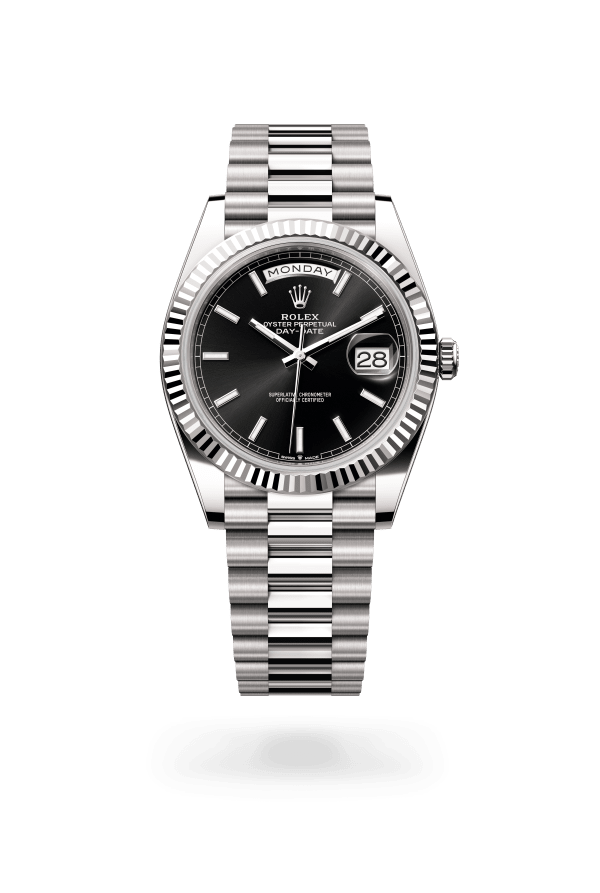 Rolex Day-Date 40 White Gold Blue Dial RBR 228239
