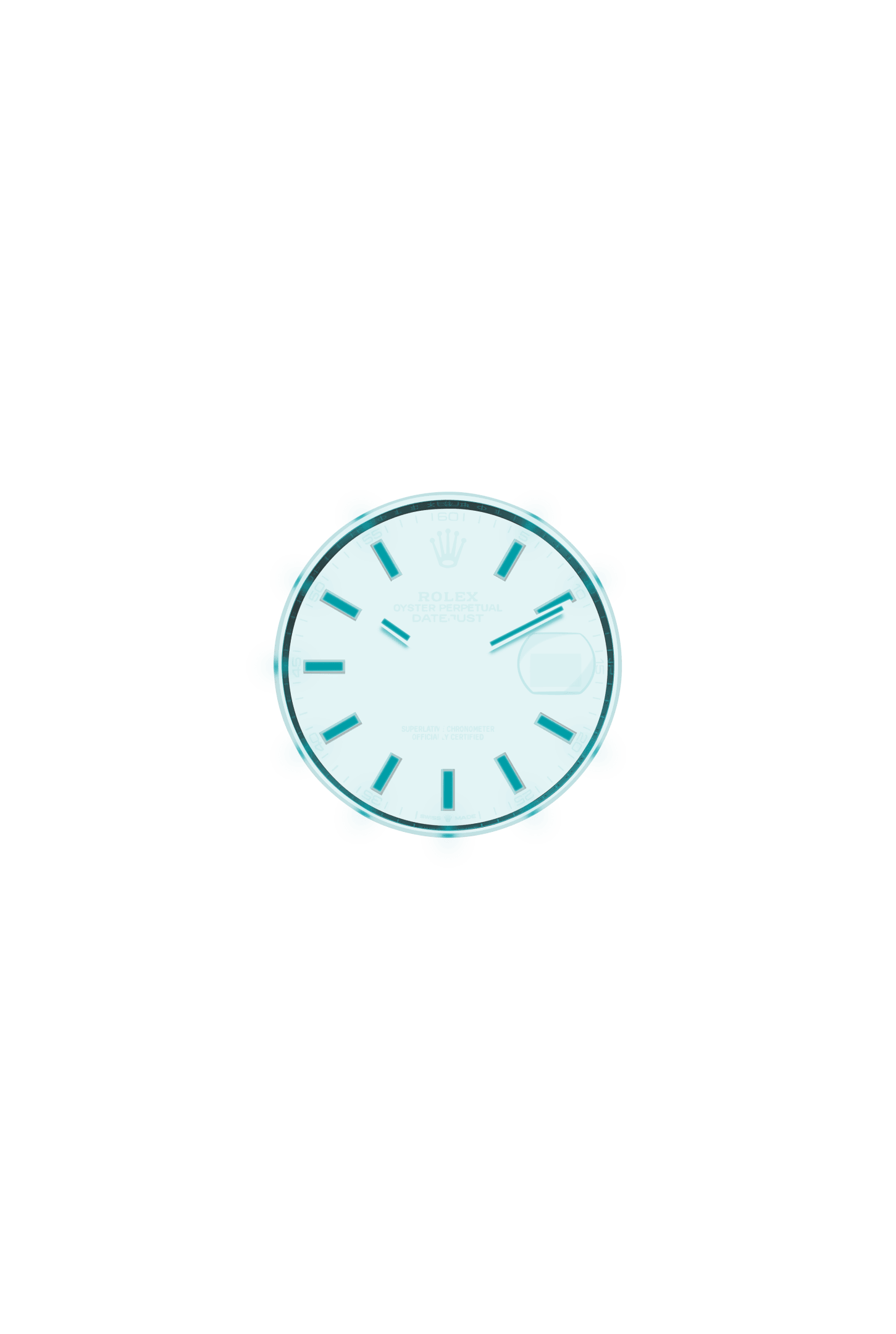 Datejust 41, Oyster, 41 mm, Oystersteel en witgoud, Wijzerplaat : Mintgroen, Rolex