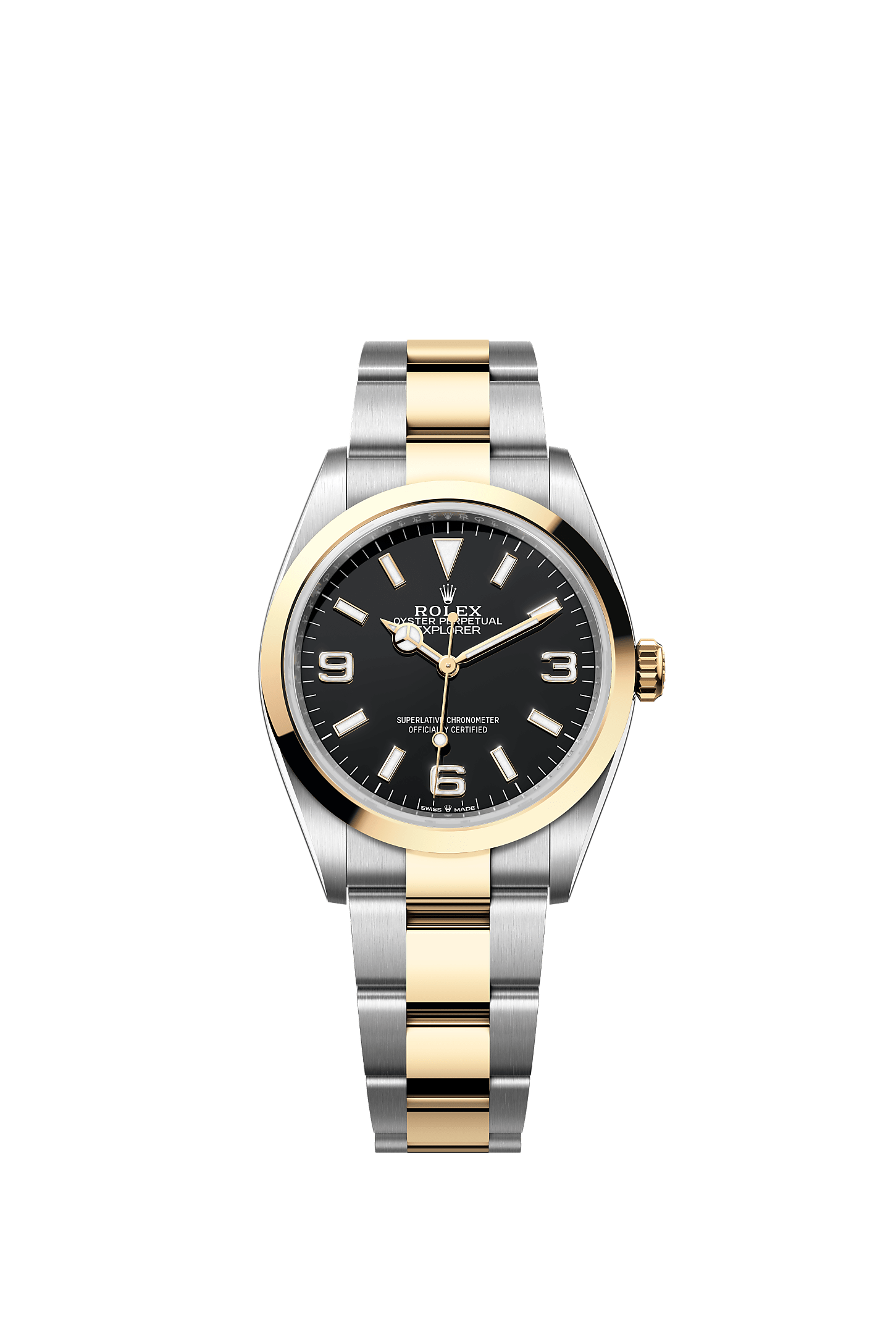 Explorer 36, Oyster, 36 mm, Oystersteel and yellow gold, Dial : Black, Rolex