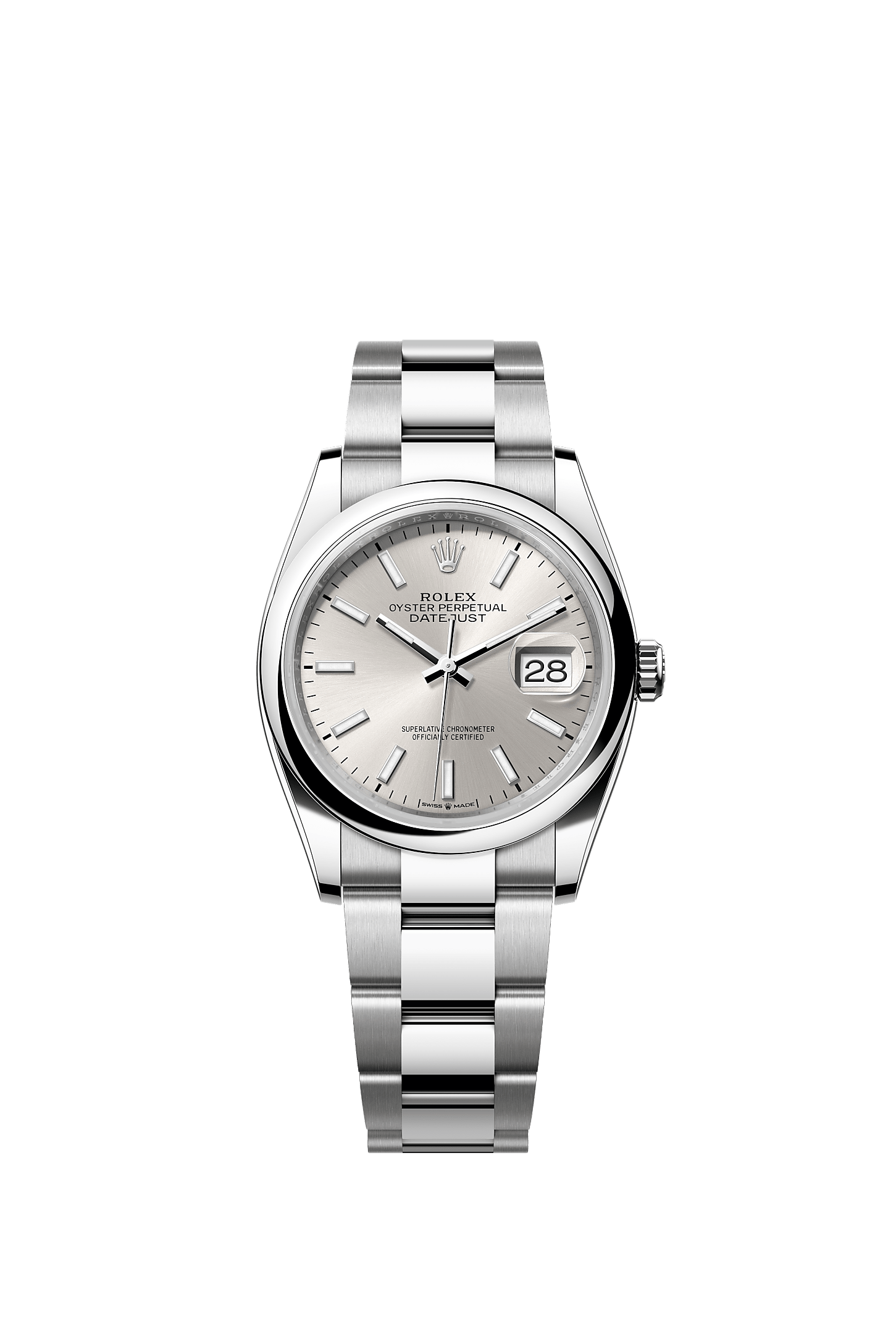 Datejust 36, Oyster, 36 mm, acier Oystersteel, Cadran : Argenté, Rolex