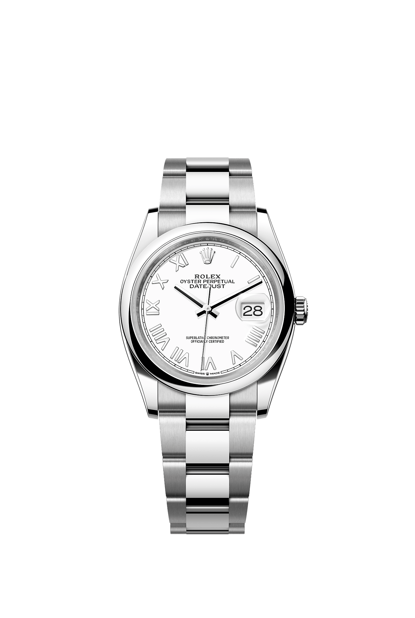Datejust 36, Oyster, 36 mm, Oystersteel, Dial : White, Rolex