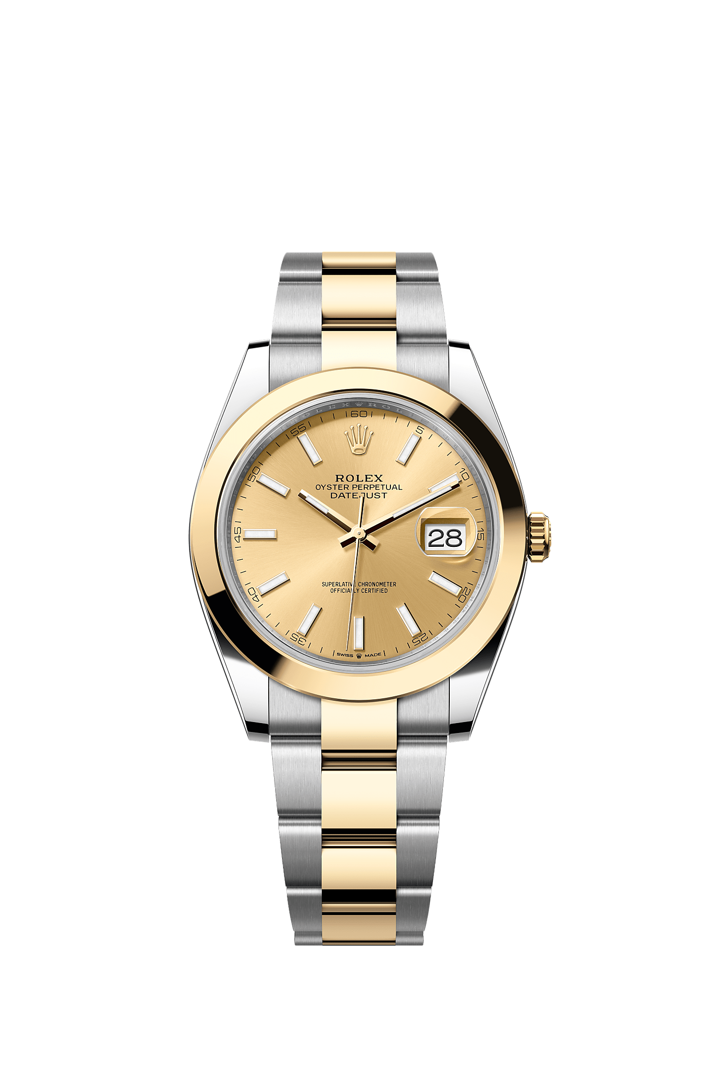 Datejust 41, Oyster, 41 mm, Oystersteel and yellow gold, Dial : Champagne-colour, Rolex