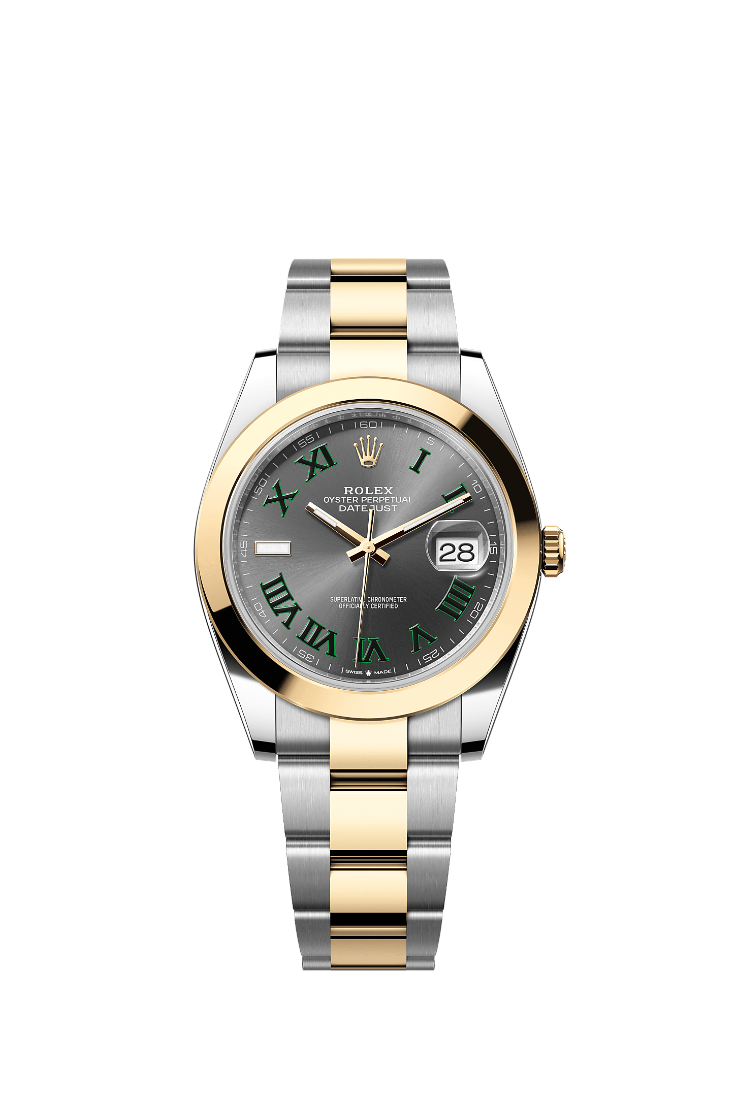 Datejust 41, Oyster, 41 mm, Oystersteel dan emas kuning, Permukaan : Batu metamorfik, Rolex