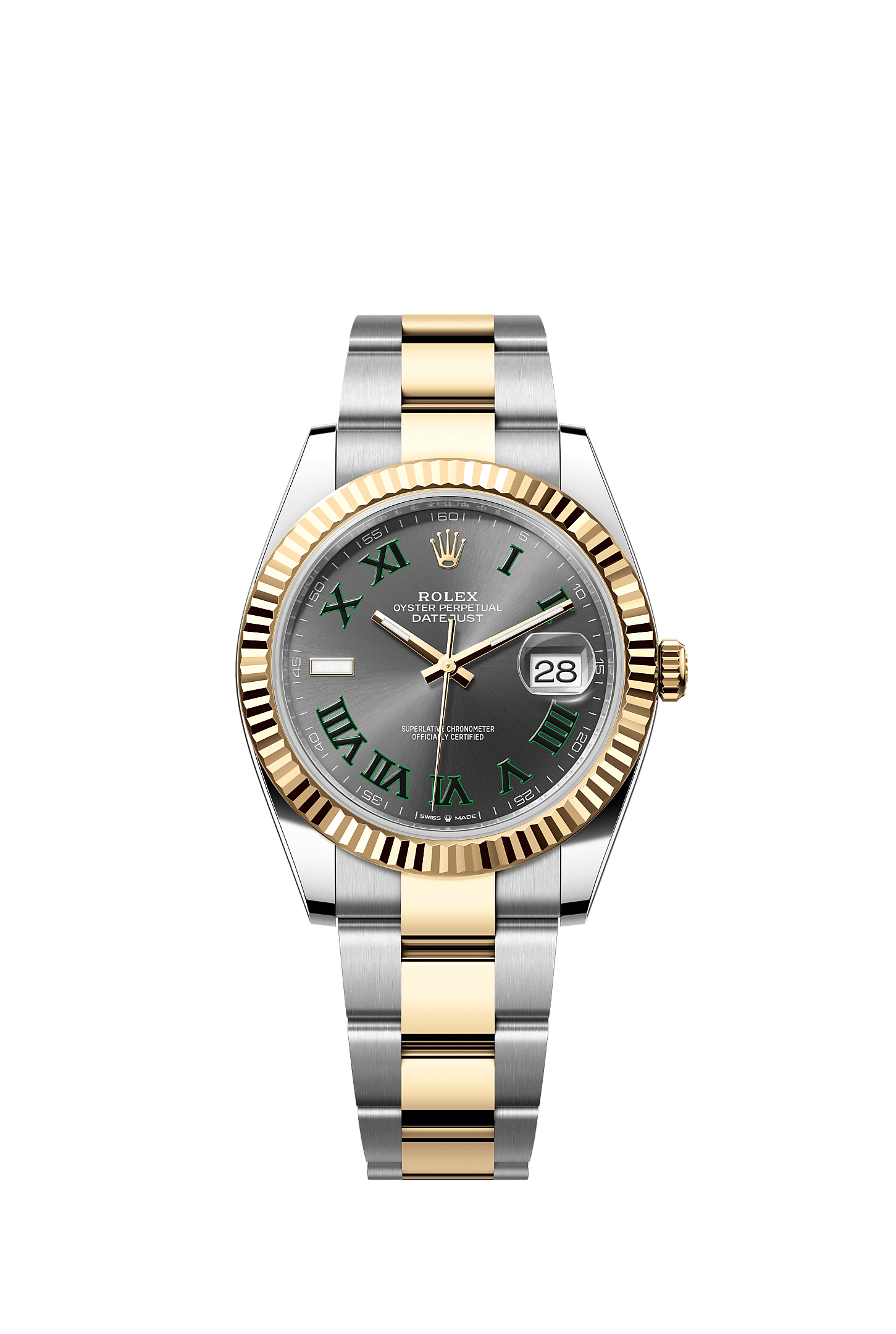 Datejust 41, Oyster, 41 mm, acciaio Oystersteel e oro giallo, Quadrante : Ardesia, Rolex