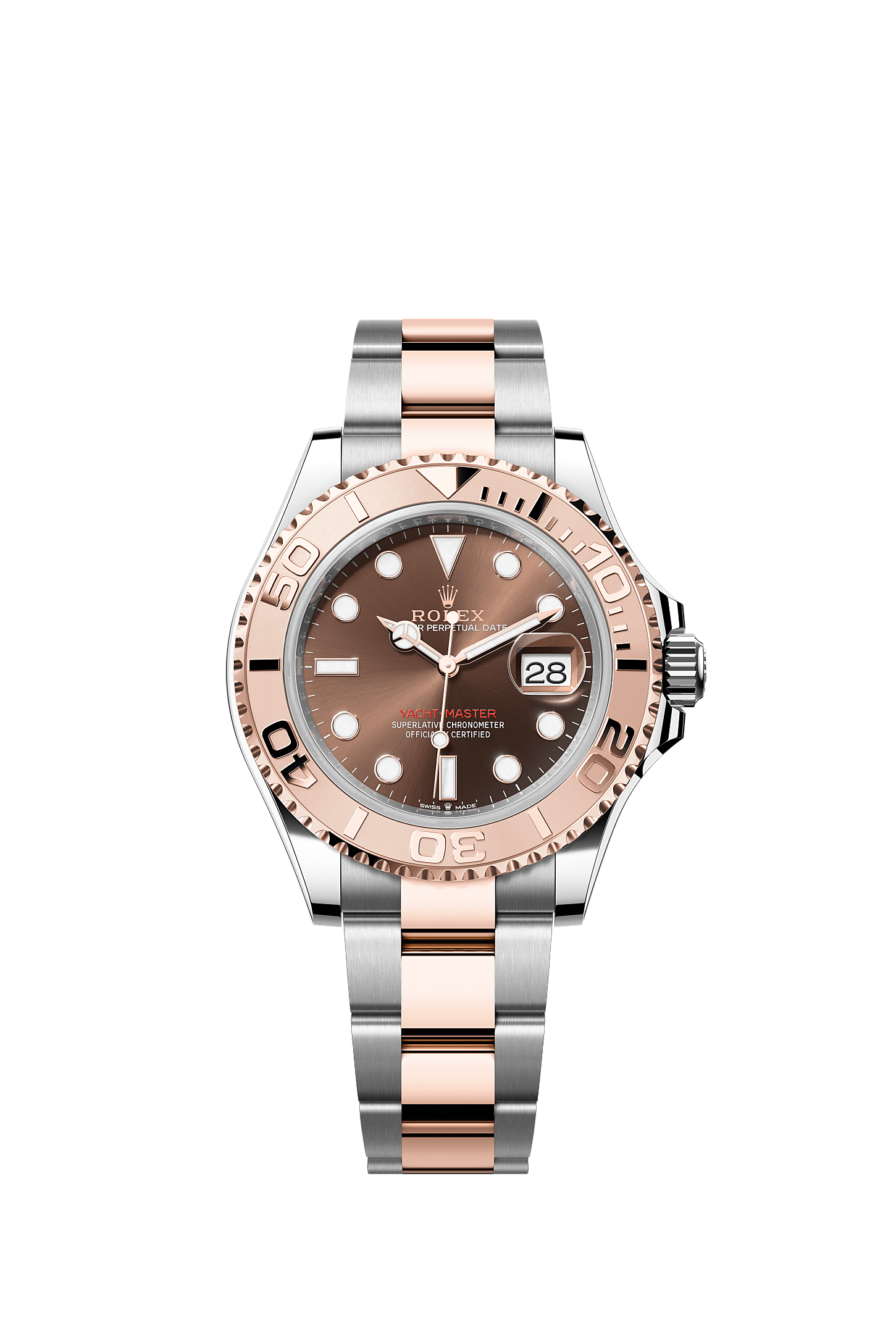 Yacht-Master 40, Oyster, 40 mm, Oystersteel en Everose-goud, Wijzerplaat : Chocoladebruin, Rolex