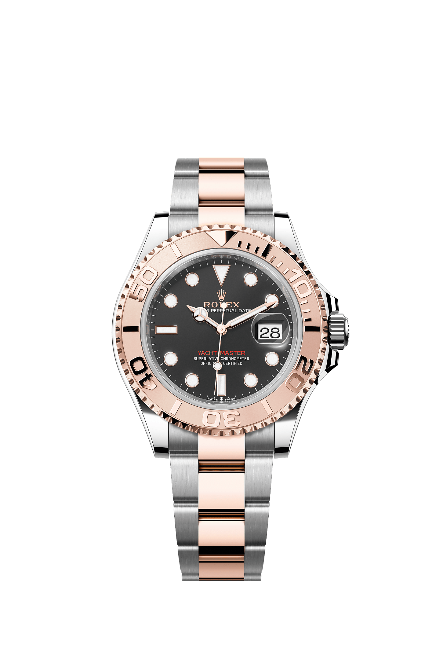 Yacht-Master 40, Oyster, 40 mm, acero Oystersteel y oro Everose, Esfera : Negro intenso, Rolex