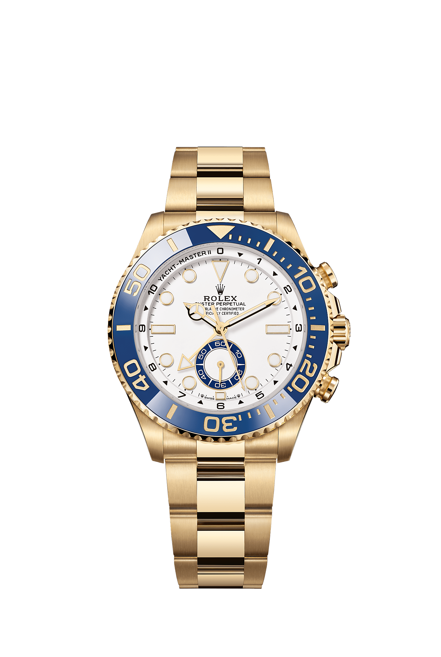 Yacht-Master II, Oyster, 44 mm, oro amarillo, Esfera : Blanca, Rolex