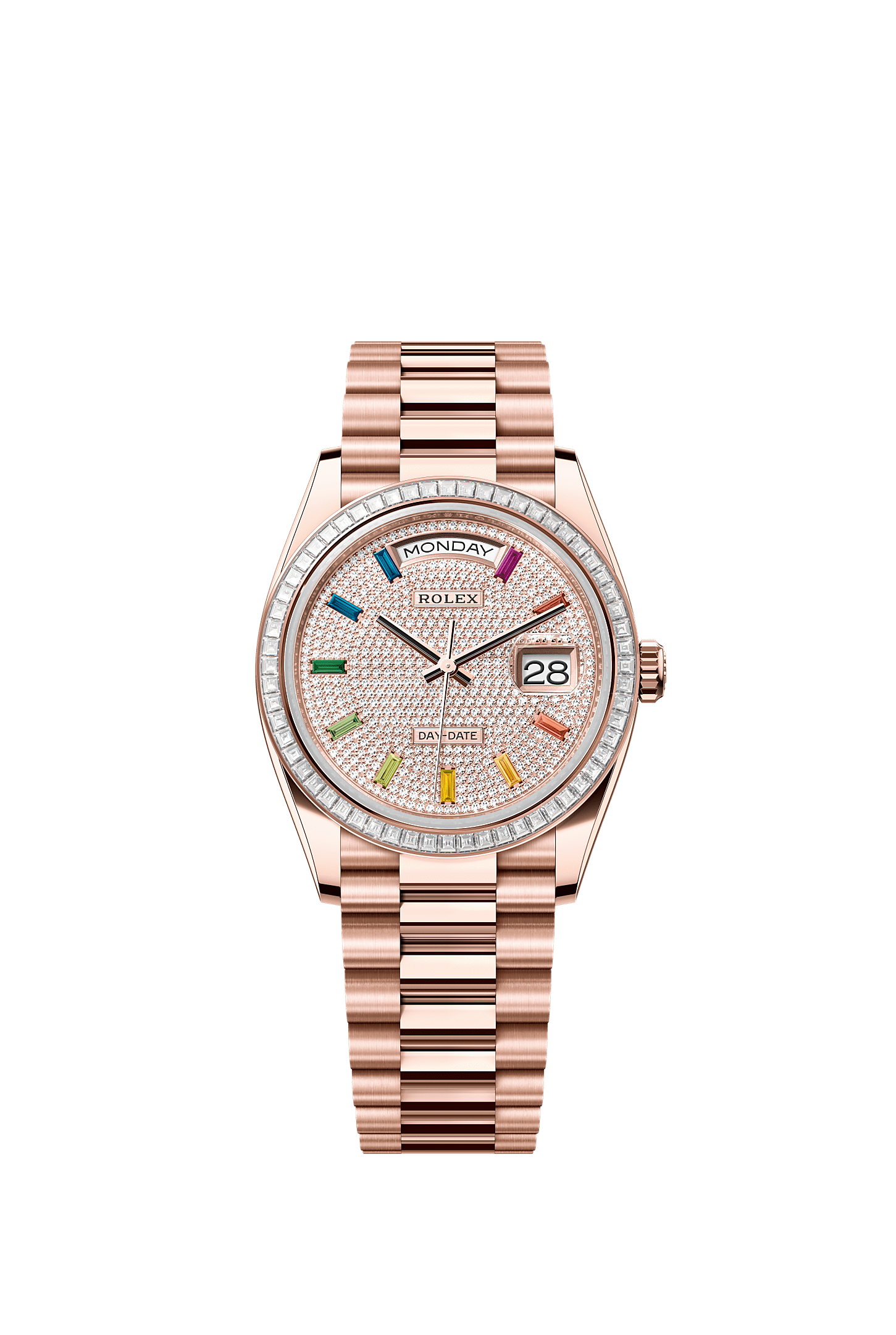 Day-Date 36, Oyster, 36 mm, Everose gold and diamonds, Dial : Diamond-paved, Rolex