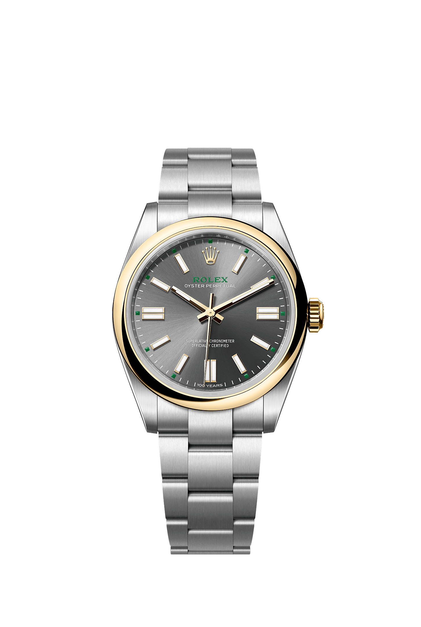Oyster Perpetual 41, Oyster, 41 mm, Oystersteel and yellow gold, Dial : Slate, Rolex