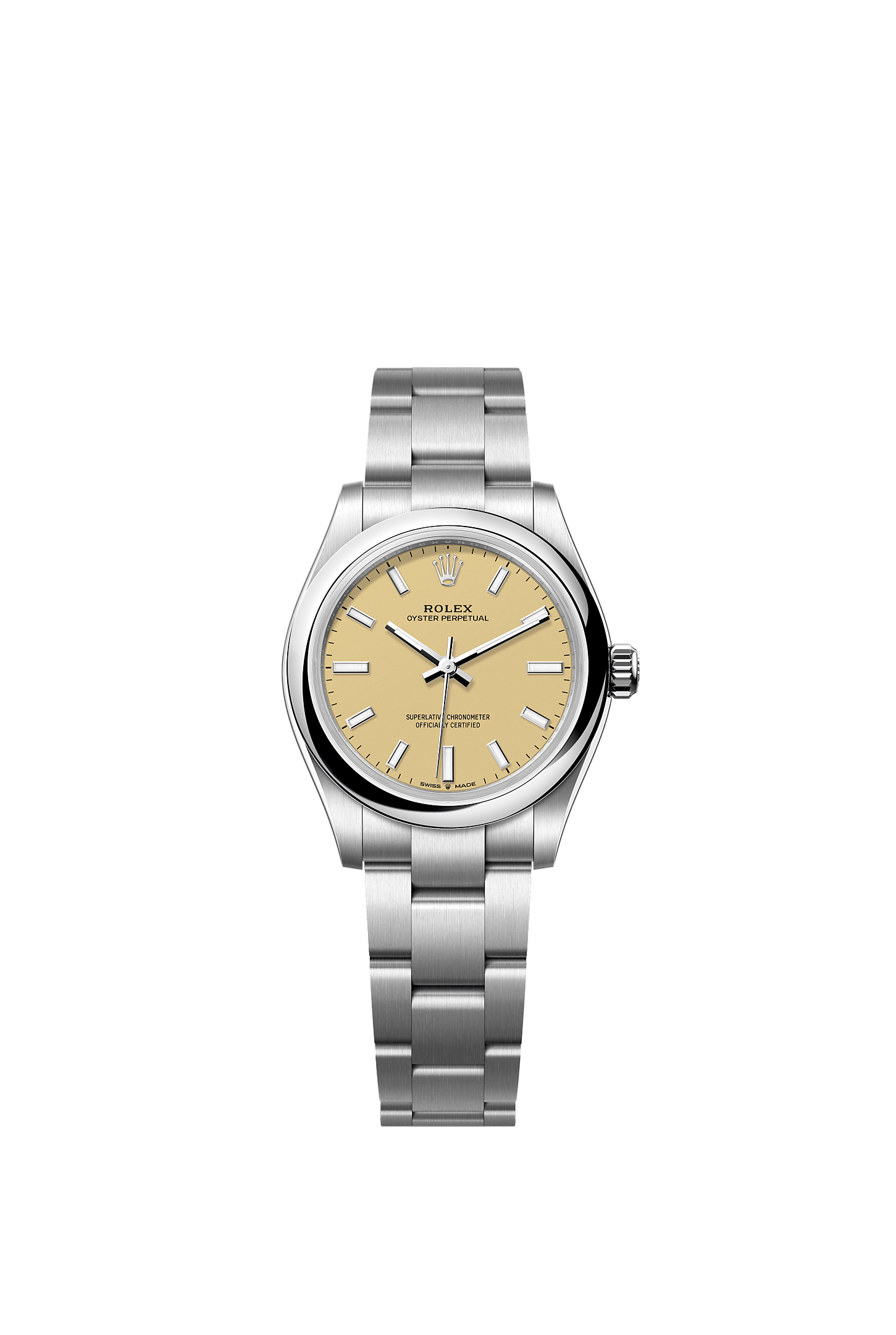 Oyster Perpetual 31, Oyster, 31 mm, Oystersteel, Dial : Beige, Rolex