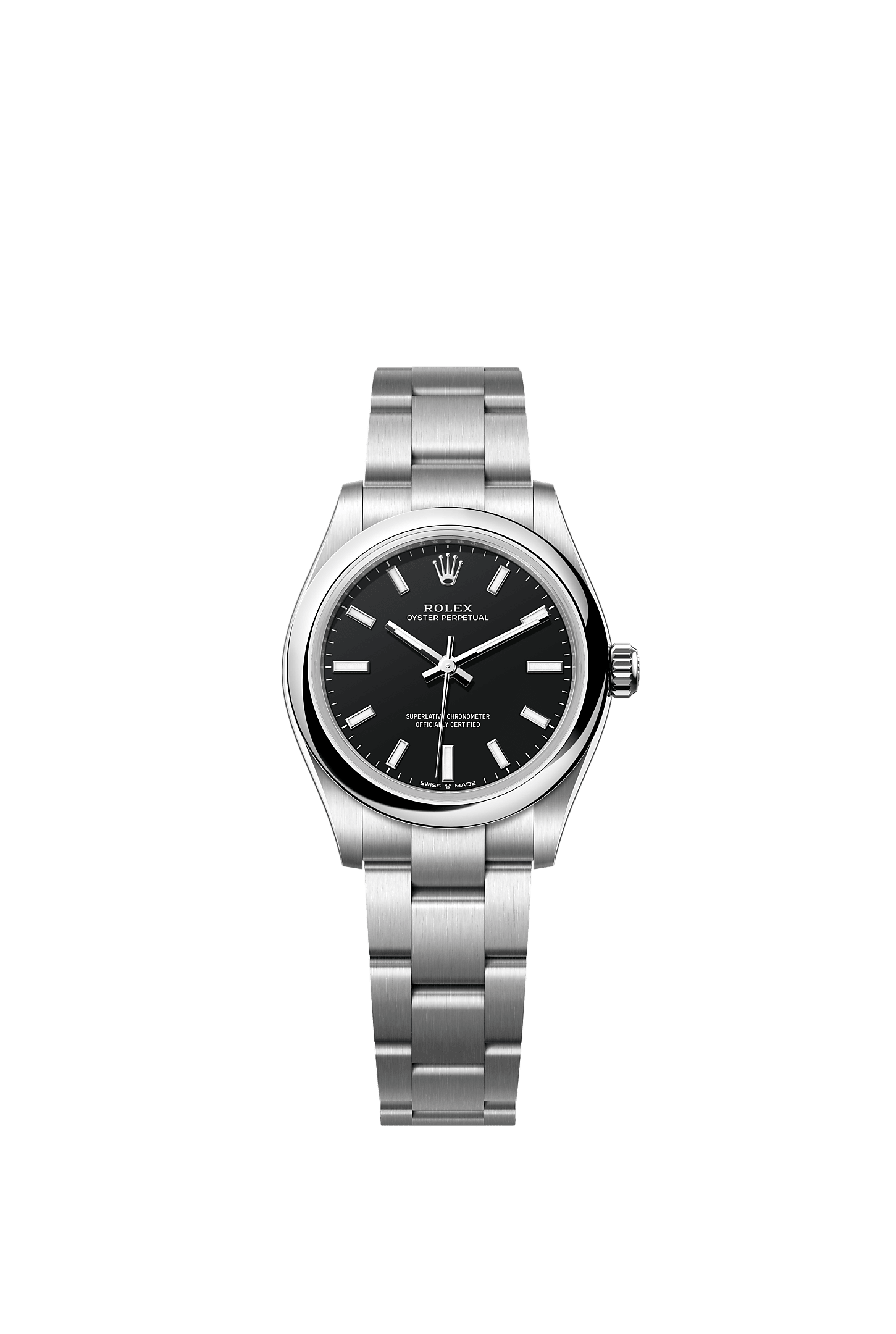 蚝式恒动型 31, 蚝式，31毫米，蚝式钢, 表盘 : 黑色, Rolex