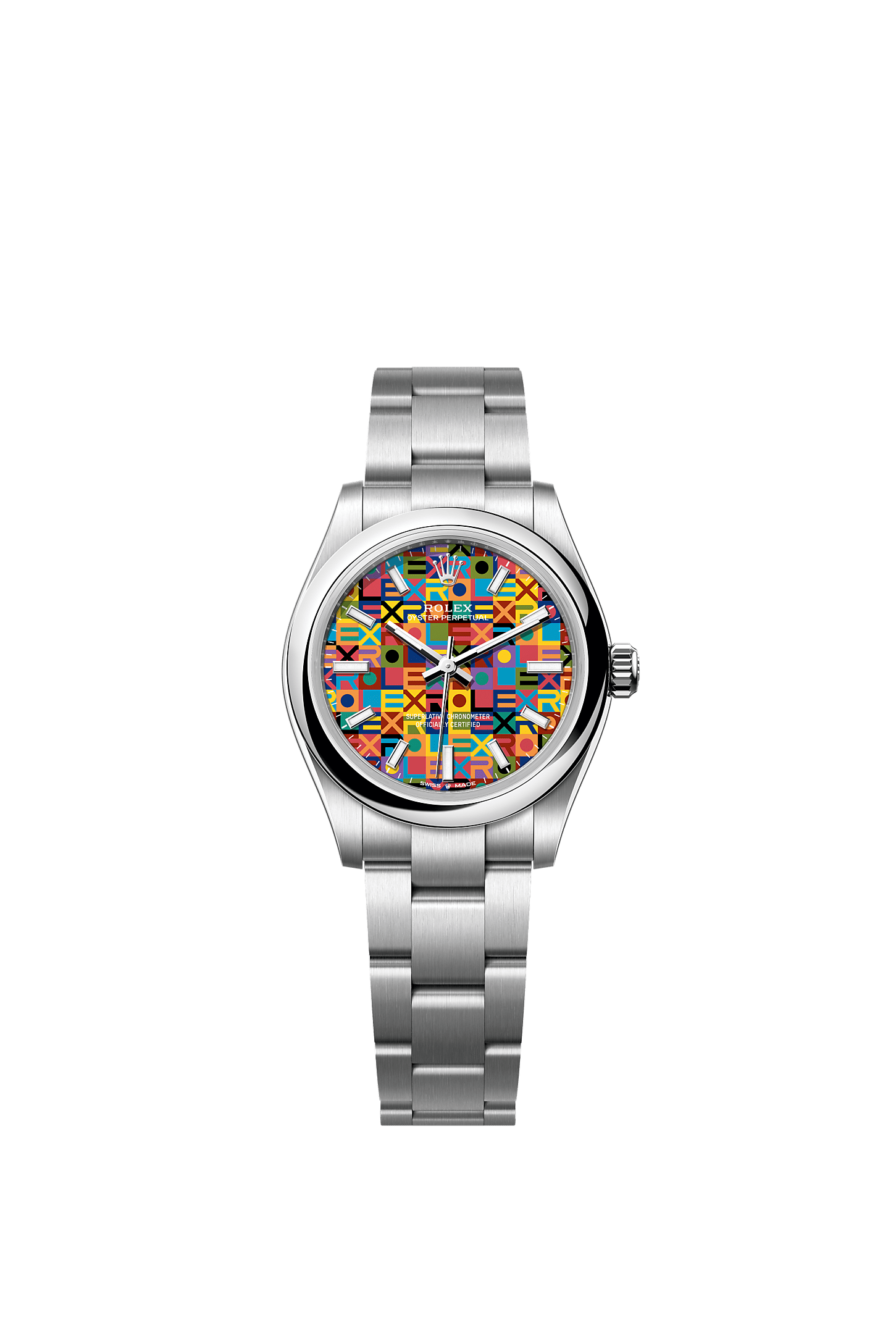 오이스터 퍼페츄얼 31, 오이스터, 31mm, 오이스터스틸, 다이얼 : 멀티컬러, 쥬빌리 모티프, Rolex