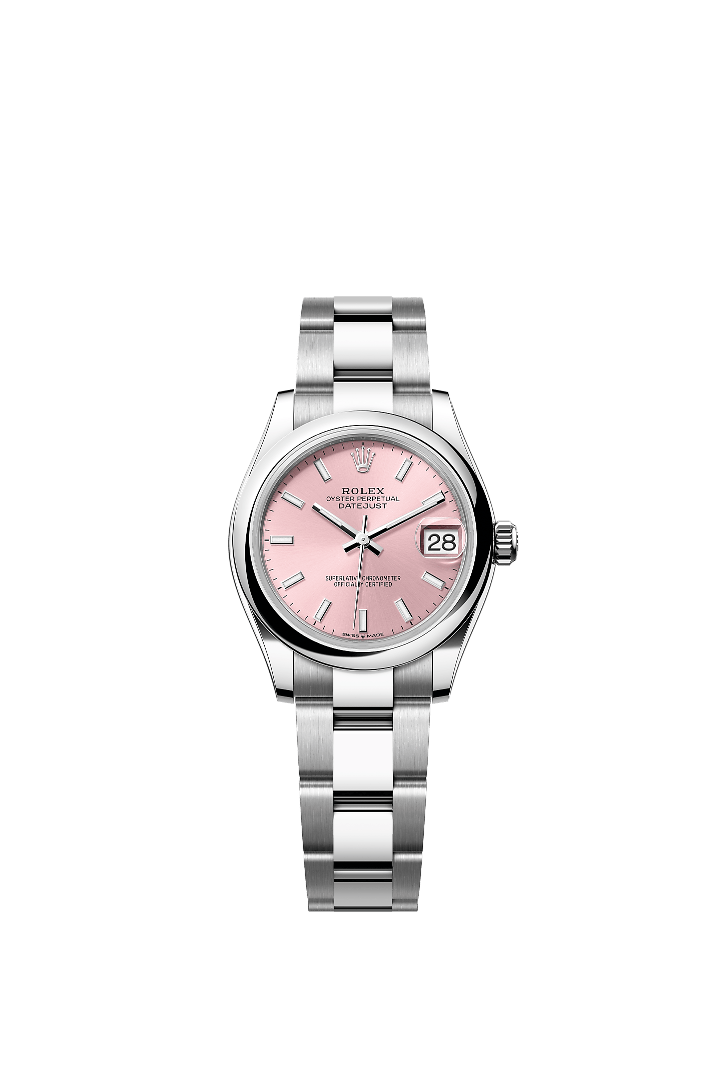 Datejust 31, Oyster, 31 mm, acciaio Oystersteel, Quadrante : Rosa, Rolex