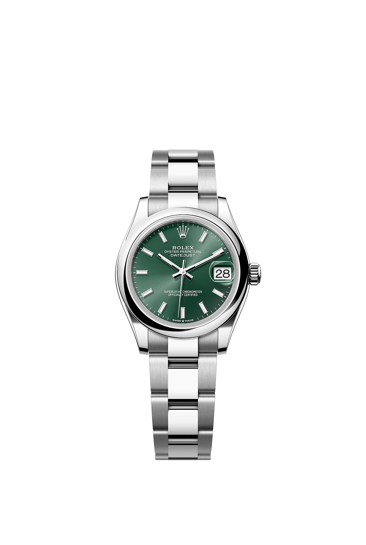 Datejust 31, Oyster, 31 mm, acciaio Oystersteel, Quadrante : Verde menta, Rolex