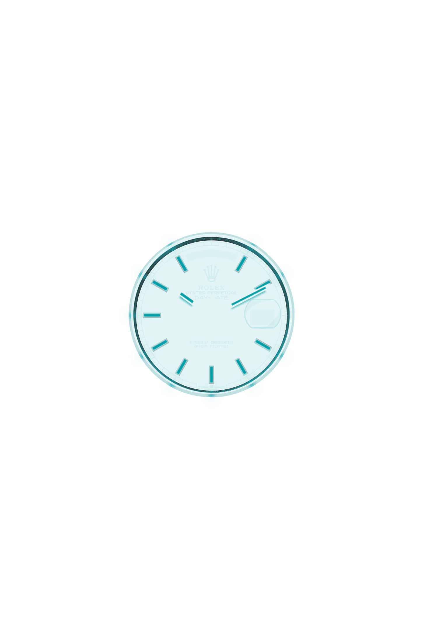 Day-Date 40, Oyster, 40 mm, emas putih, Dial : <i>Slate</i>, Rolex