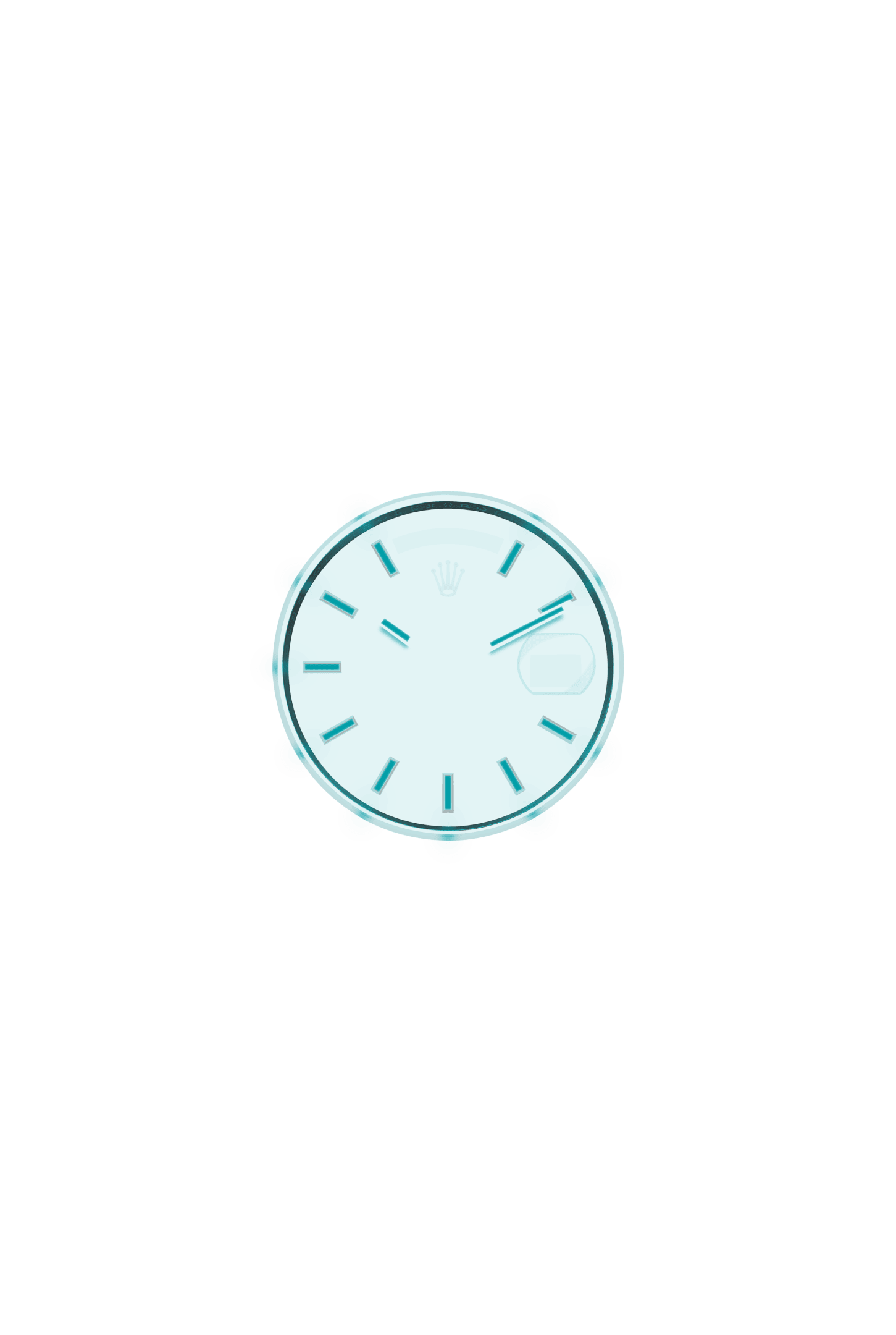 Day-Date 40, Oyster, 40 mm, platina e diamantes, Mostrador : Azul glacial, Rolex