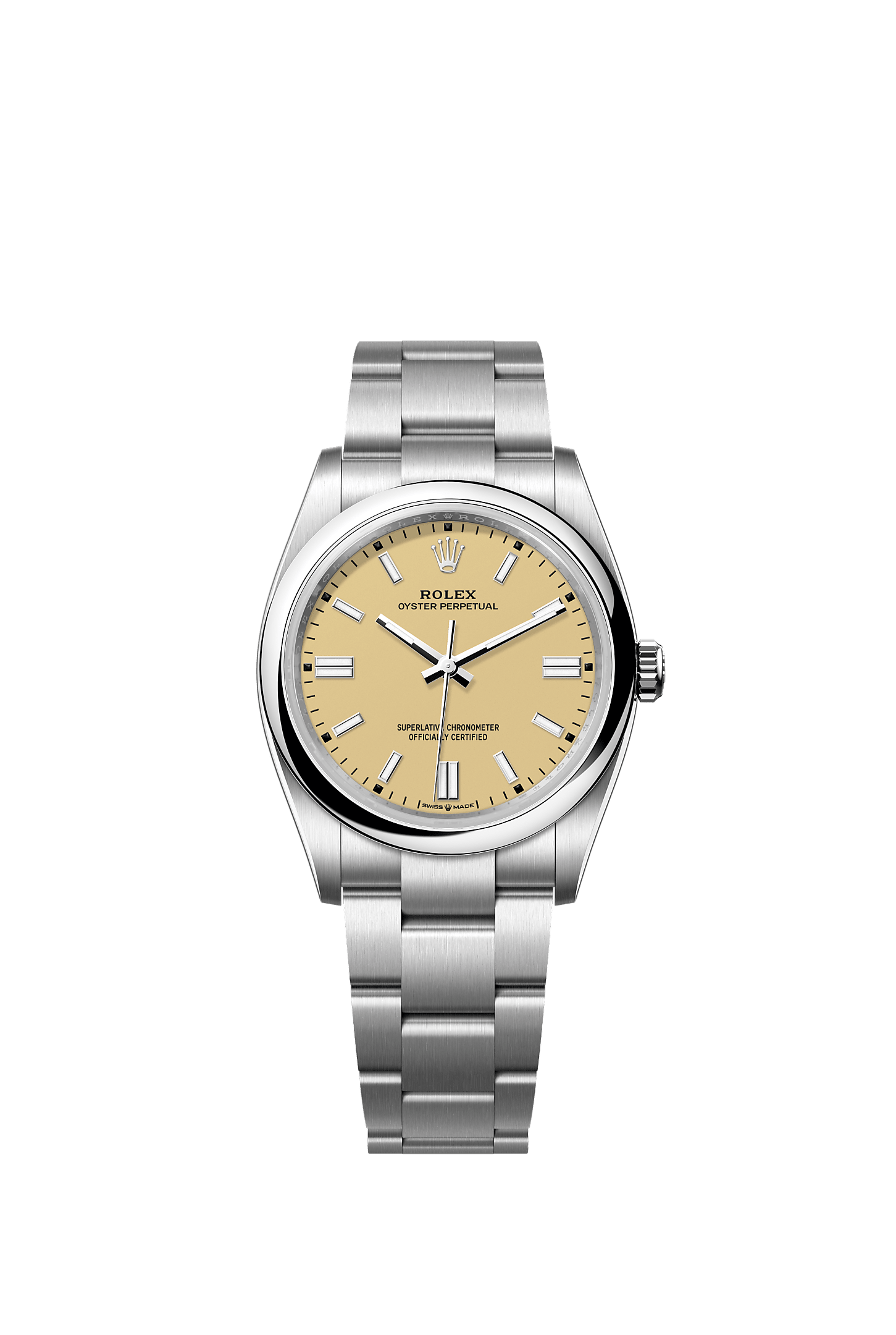 Oyster Perpetual 36, Oyster, 36 mm, acciaio Oystersteel, Quadrante : Beige, Rolex