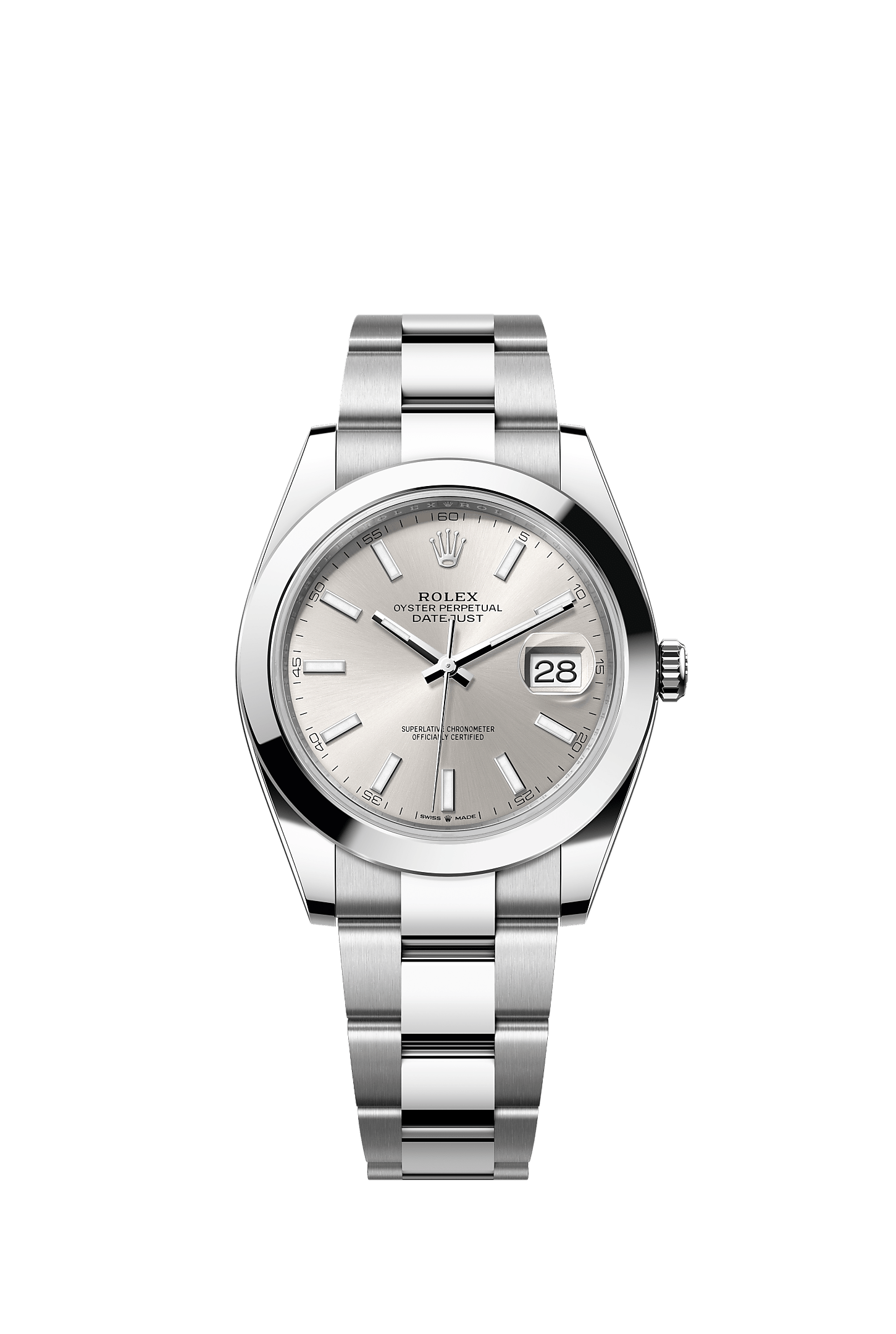 Datejust 41, Oyster, 41 mm, acier Oystersteel, Cadran : Argenté, Rolex