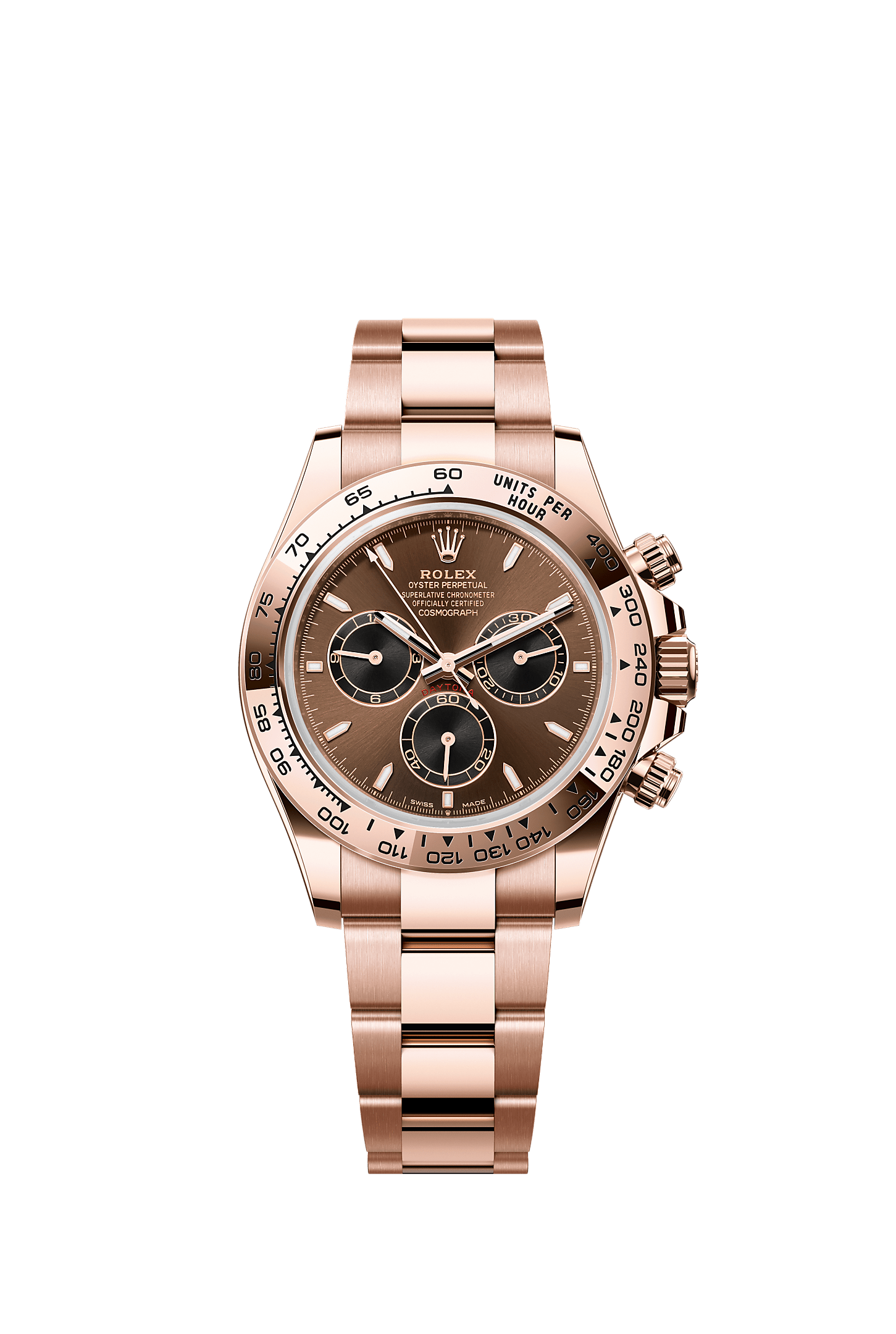 Cosmograph Daytona, Oyster, 40 мм, золото Everose, Циферблат : Насыщенно-шоколадный и черный, Rolex
