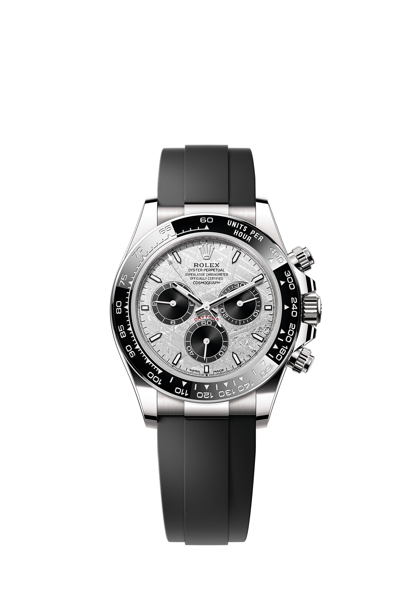 Cosmograph Daytona, Oyster, 40 mm, witgoud, Wijzerplaat : Meteoriet en zwart, Rolex