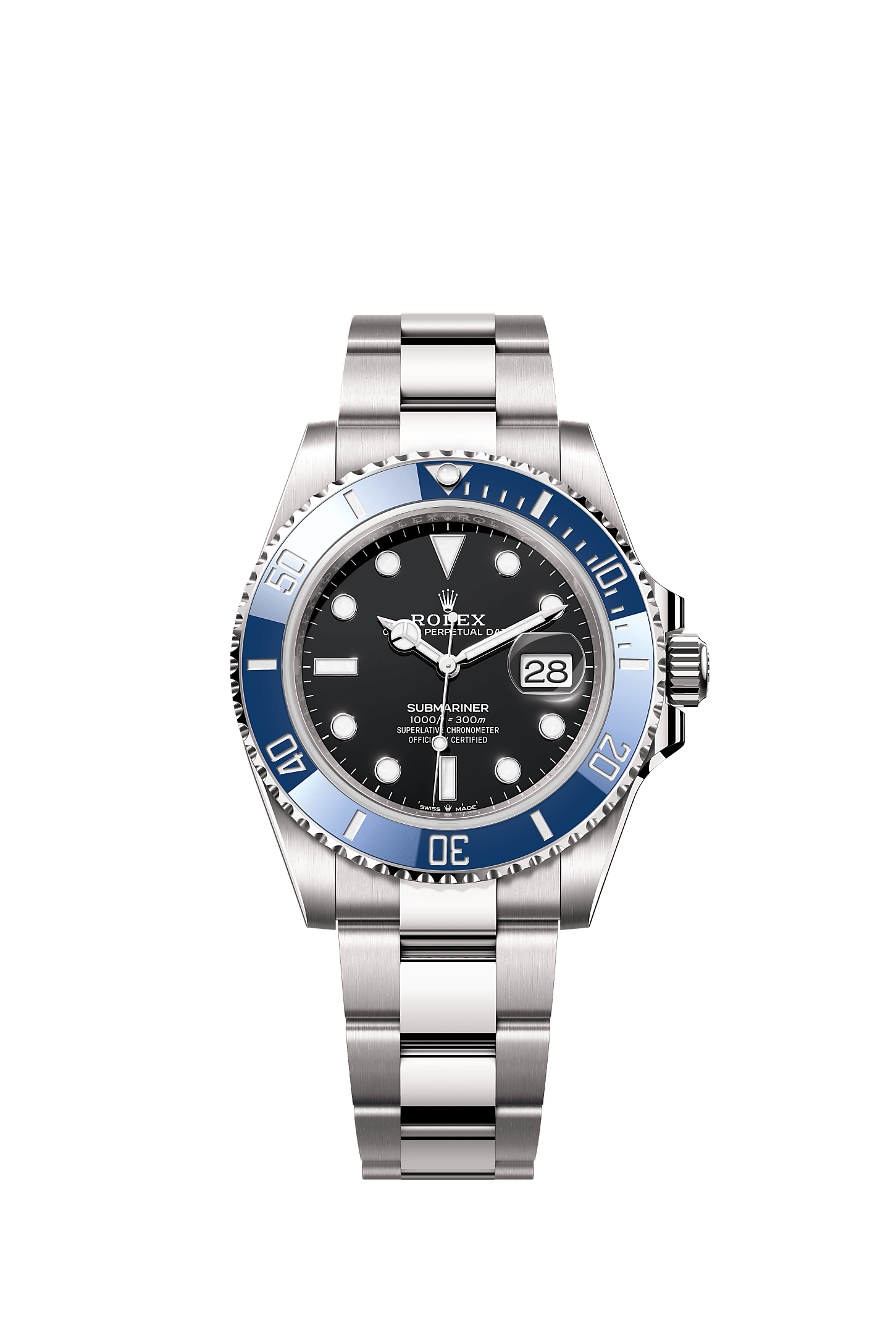 Submariner Date, Oyster, 41 mm, or gris, Cadran : Noir, Rolex