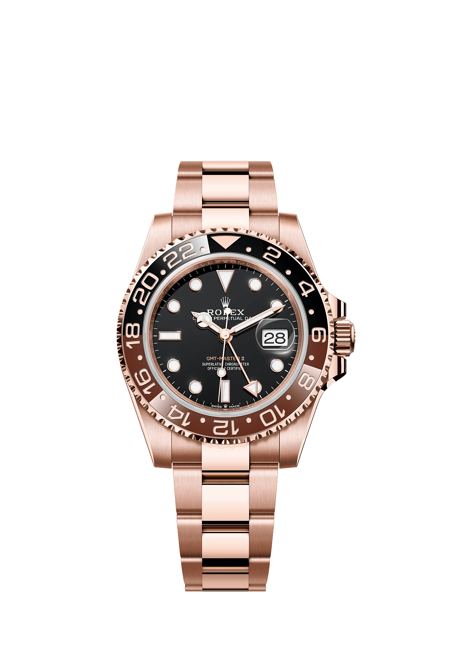 GMT-Master II, Oyster, 40 mm, Everose-Gold, Zifferblatt : Schwarz, Rolex