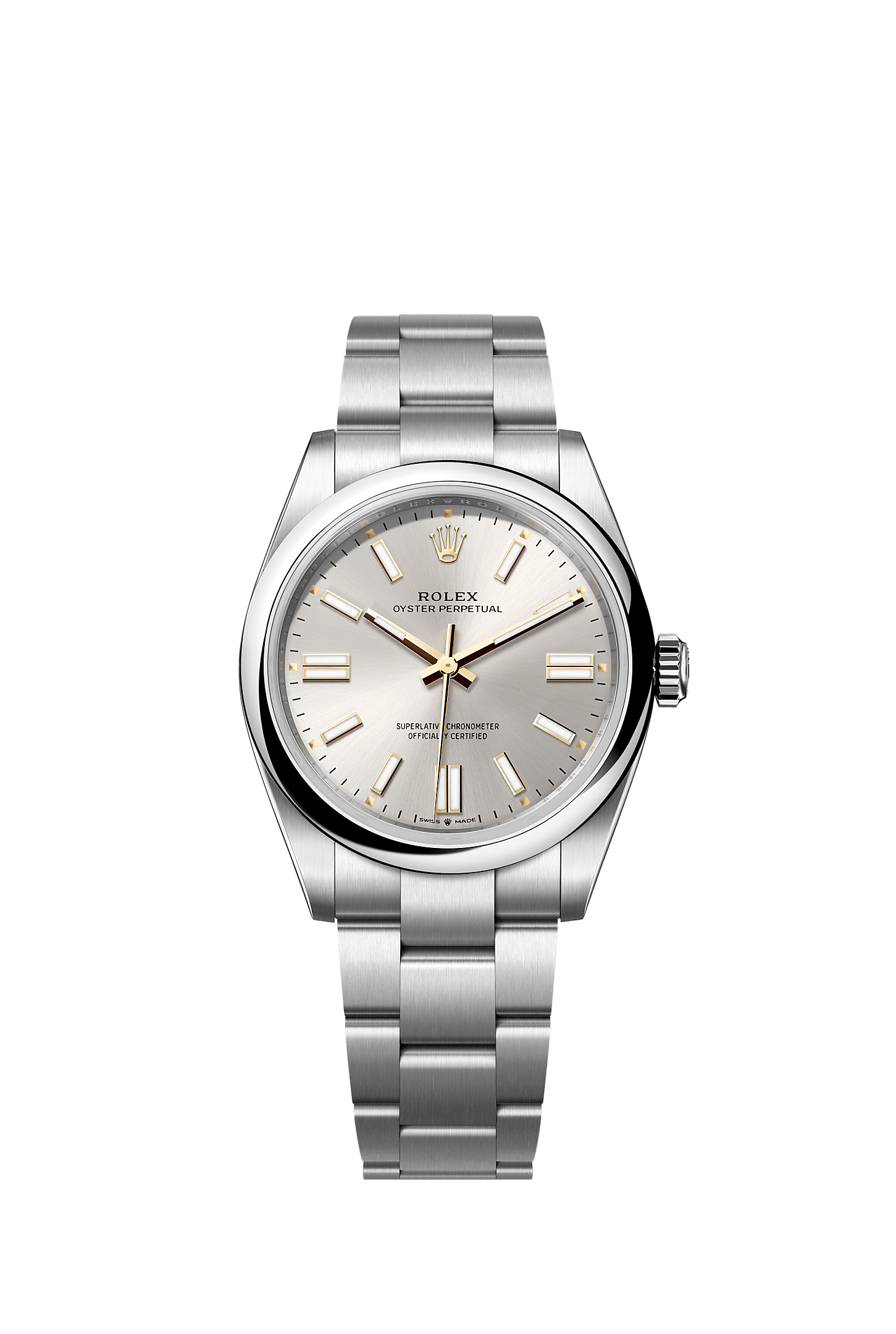 Oyster Perpetual 41, Oyster, 41 mm, Oystersteel çelik, Kadran : Gümüş, Rolex