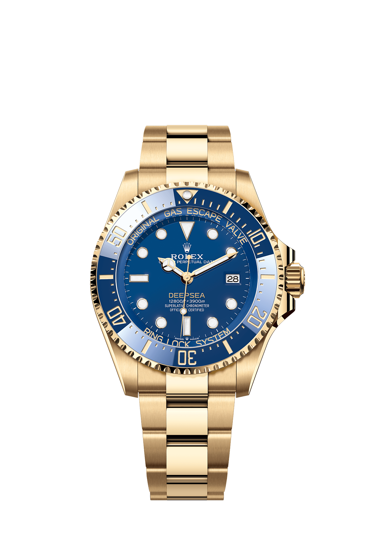 Rolex Deepsea, Oyster, 44 мм, желтое золото, Циферблат : Синий, Rolex