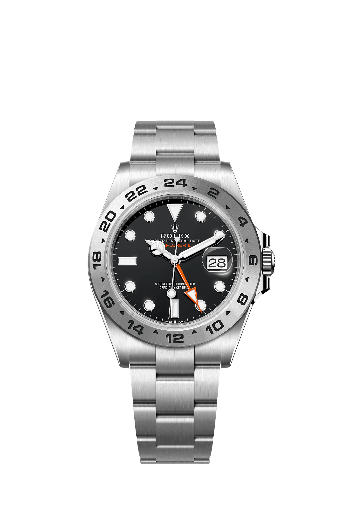 Explorer II, Oyster, 42 mm, stal Oystersteel, Tarcza : Kolor czarny, Rolex