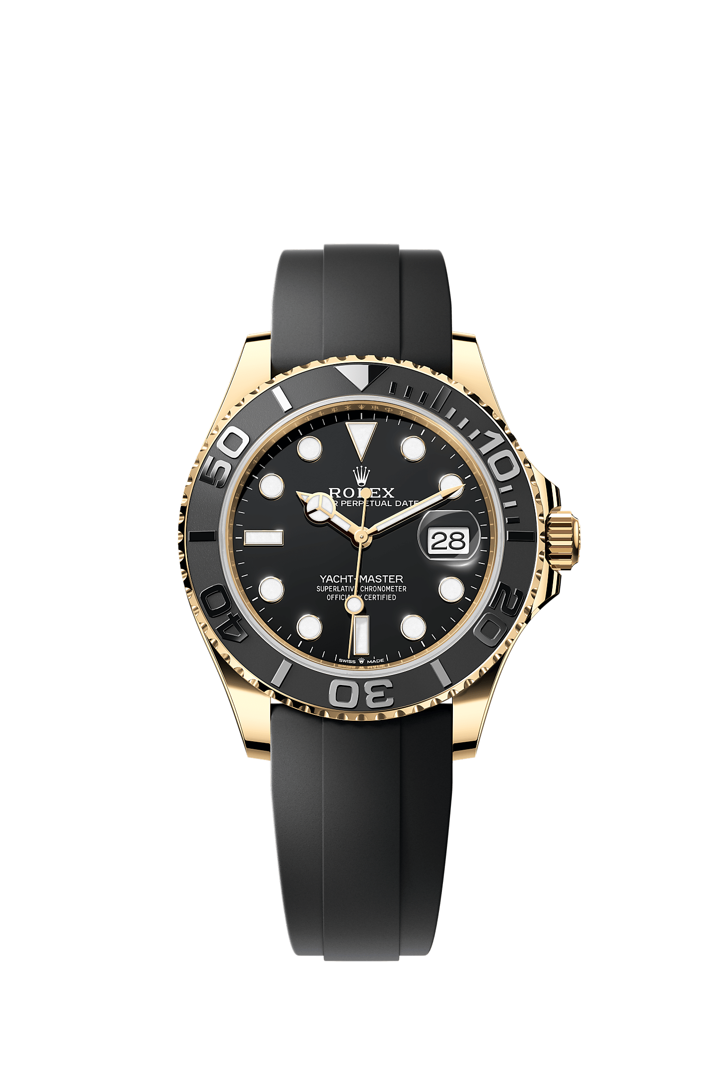 Yacht-Master 42, Oyster, 42 mm, żółte złoto, Tarcza : Kolor czarny, Rolex