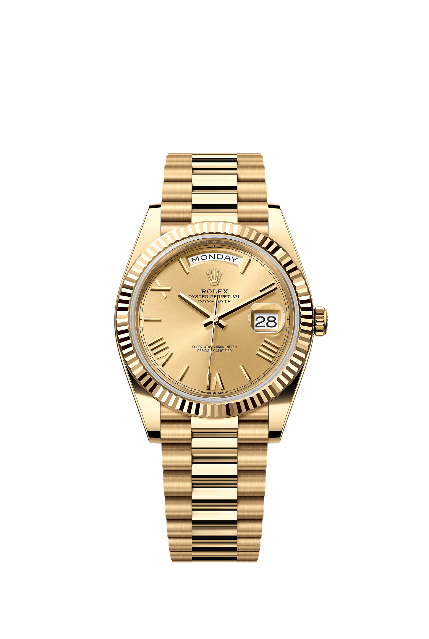Day-Date 40, Oyster, 40 mm, oro giallo, Quadrante : Color champagne, Rolex