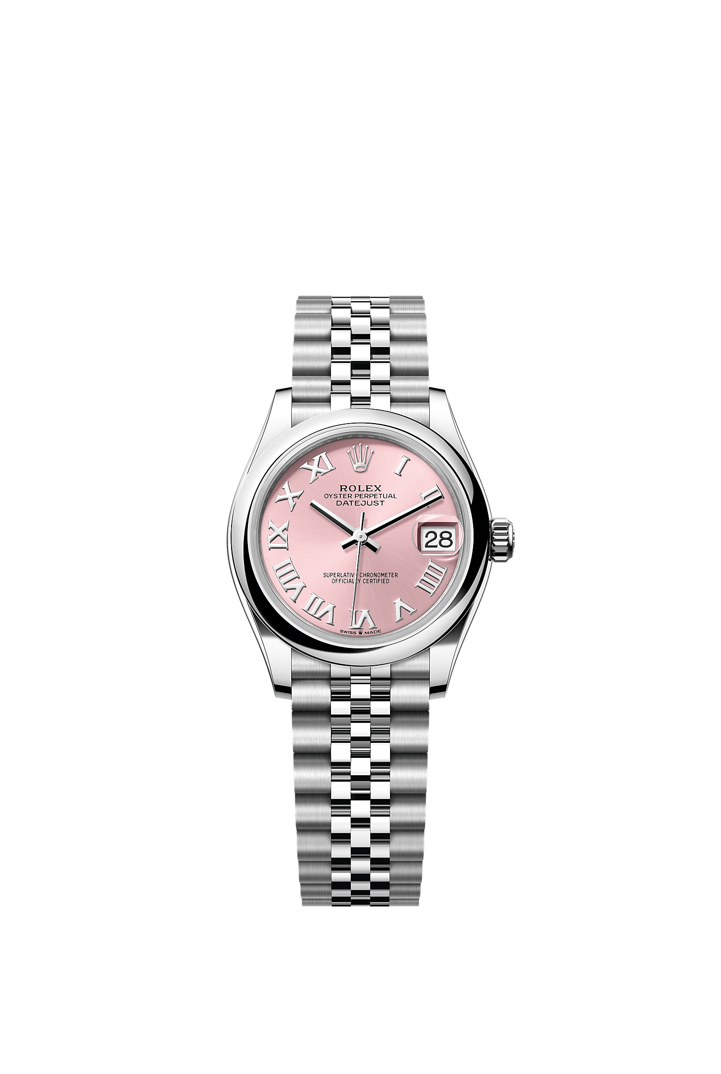 Datejust 31, Oyster, 31 มม., Oystersteel, หน้าปัด : สีชมพู, Rolex
