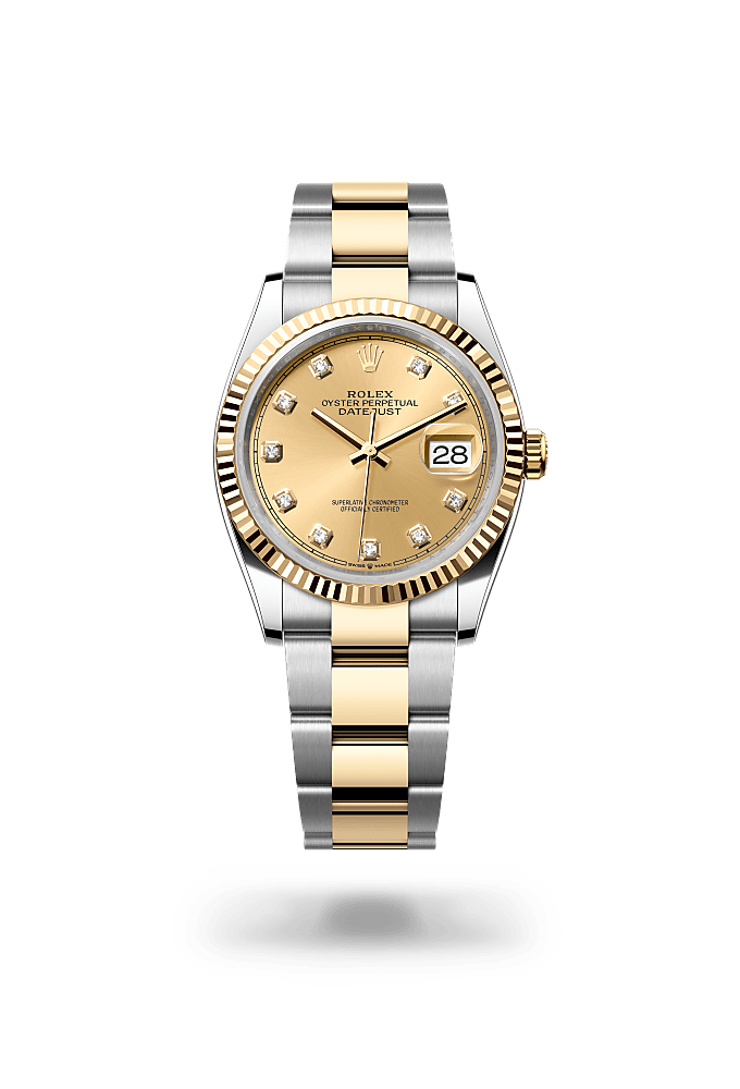 Rolex Datejust 36 Uhr: Edelstahl Oystersteel und Gelbgold  