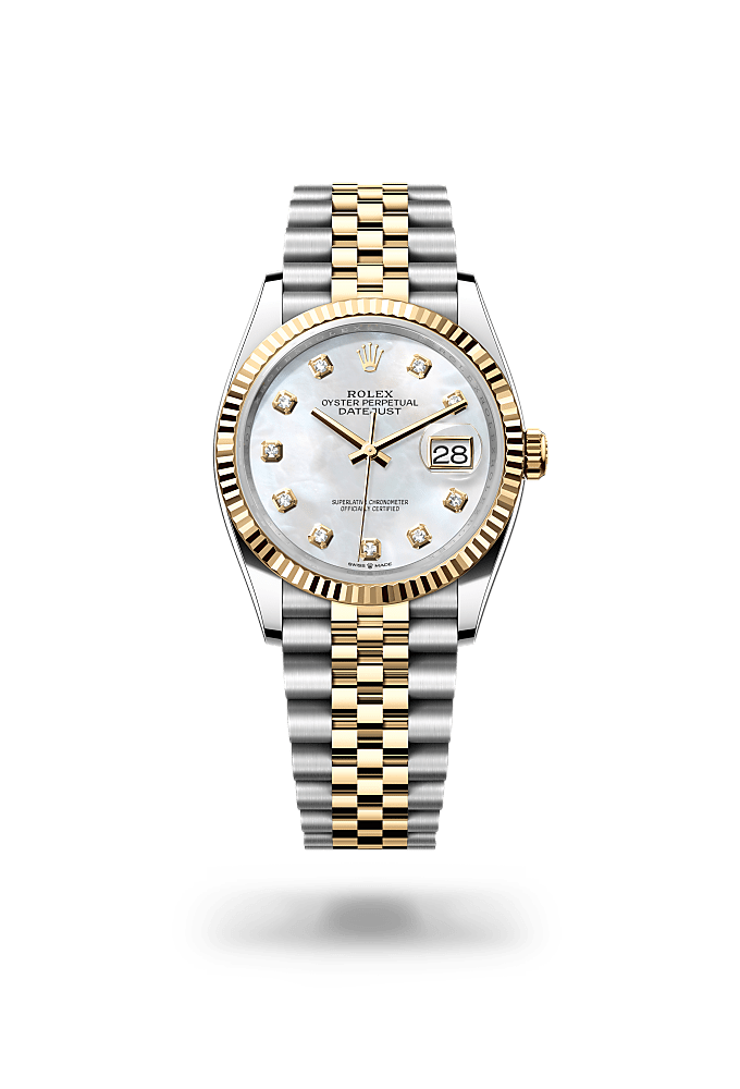 Rolex Datejust 36 Uhr: Edelstahl Oystersteel und Gelbgold 