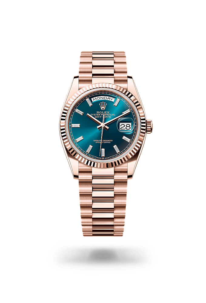 Rolex Day-Date 36 watch: 18 kt Everose gold - m128235-0037