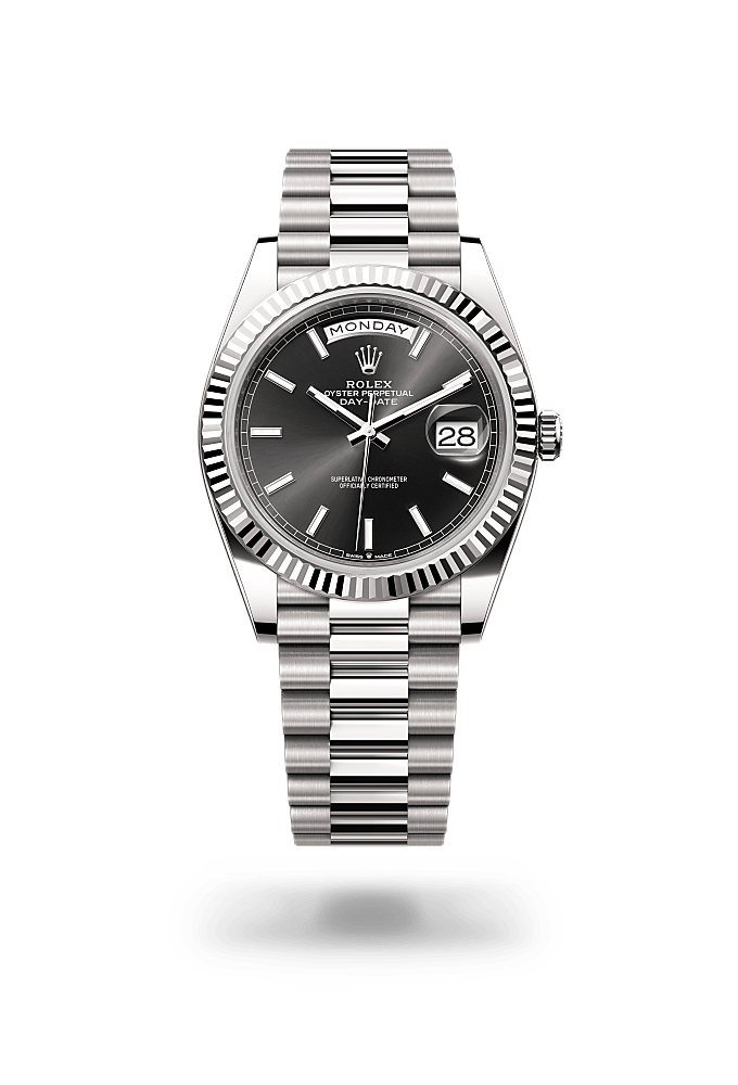 Rolex Day-Date 36 Uhr: 18 Karat Weißgold – m128239-0005