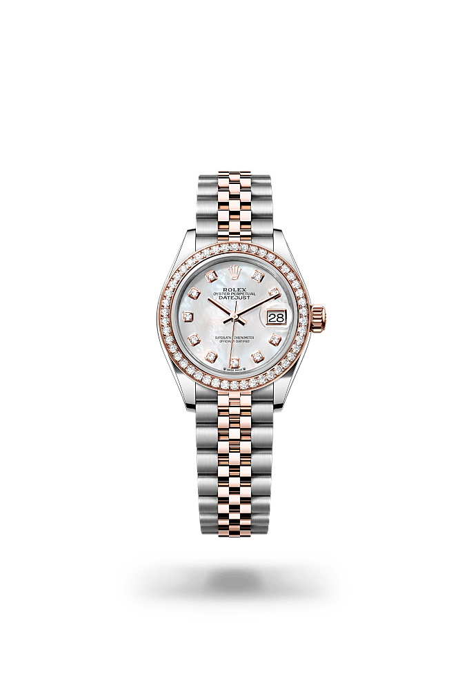 Rolex Lady-Datejust watch: Oystersteel and Everose gold - m279161-0009
