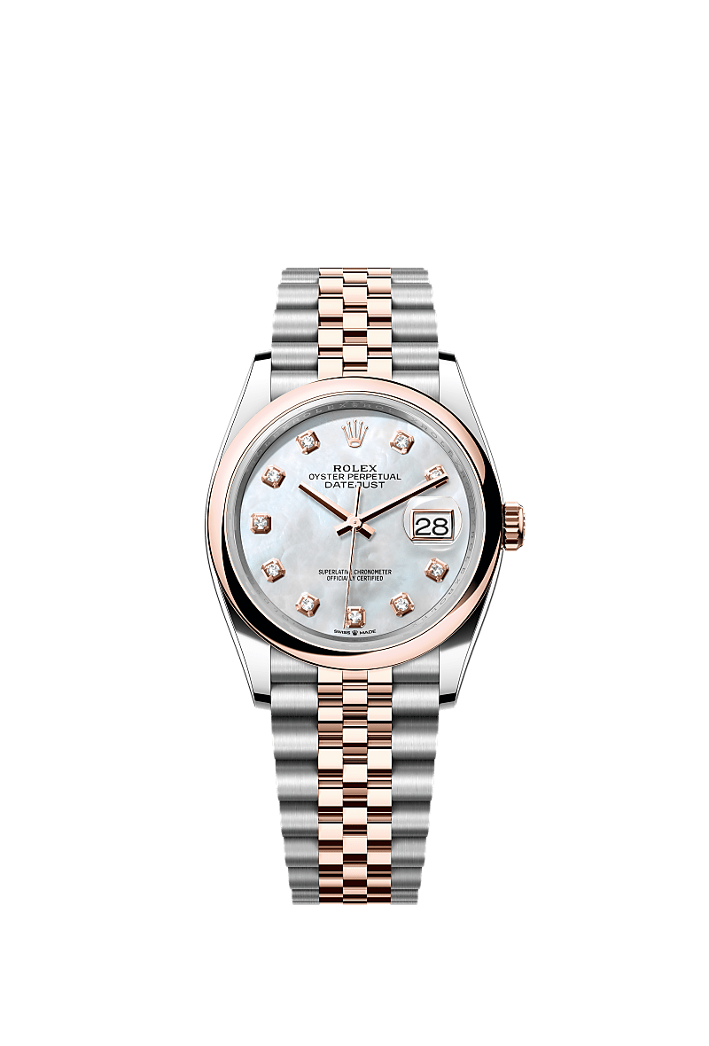 White mother-of-pearl set with diamonds, Jubilee