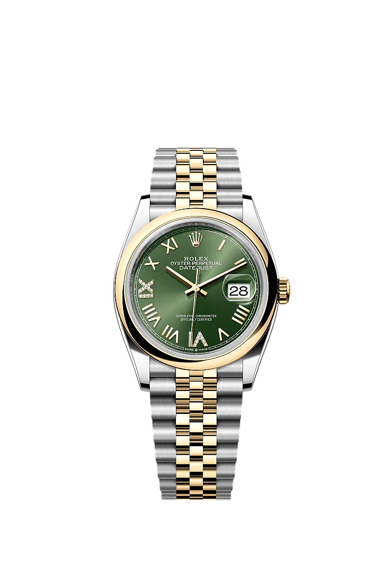 Olive green set with diamonds, Jubilee