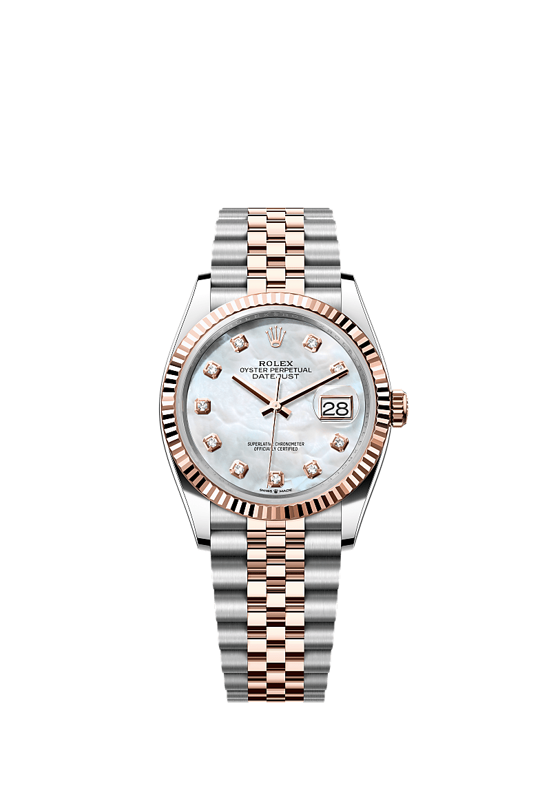 White mother-of-pearl set with diamonds, Jubilee
