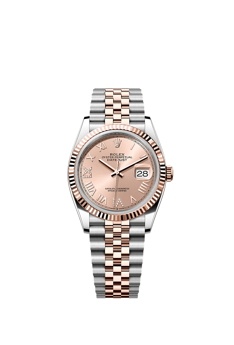Rosé-colour set with diamonds, Jubilee