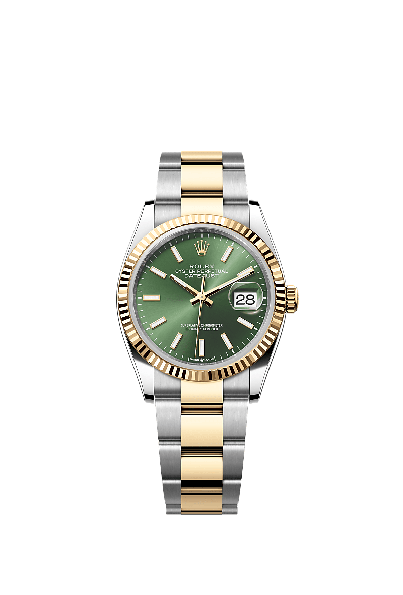 Montre Rolex Datejust 36 : acier Oystersteel et or jaune - m126233